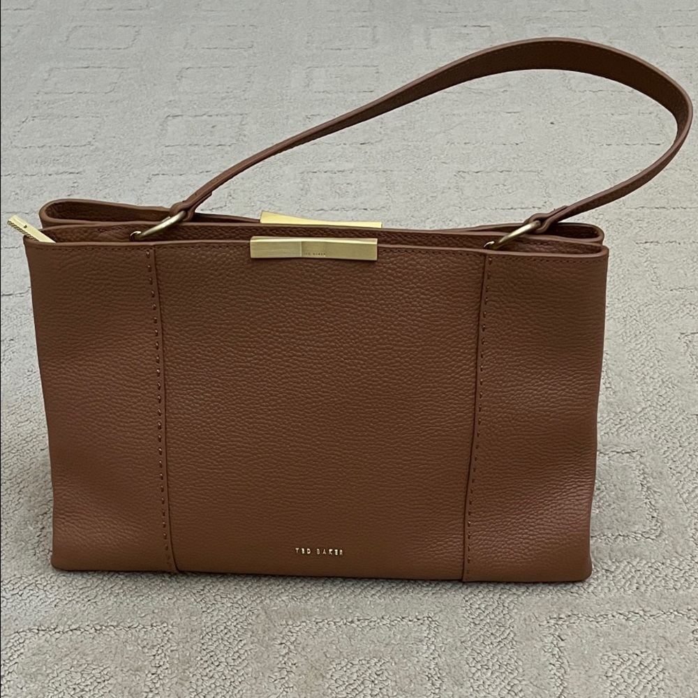 Ted Baker Tan Shoulder Bag with Gold Details